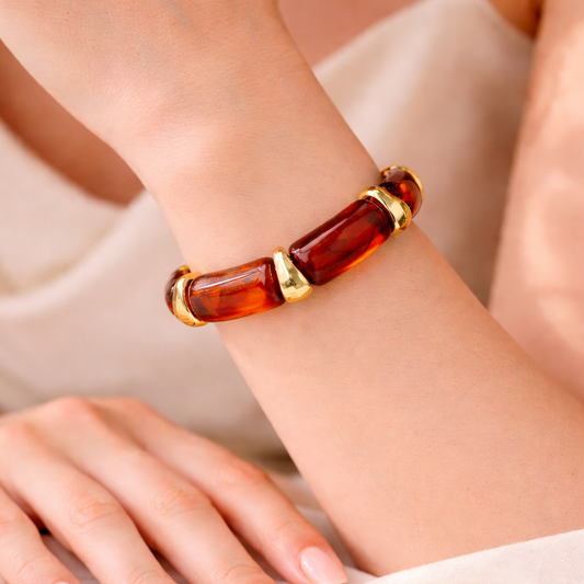 Resin Bead Stretch Bracelet