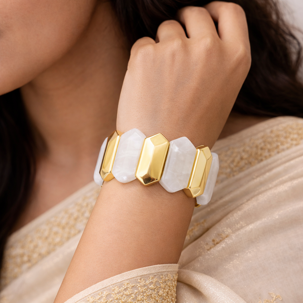 Geometric Resin Stretch Bracelet
