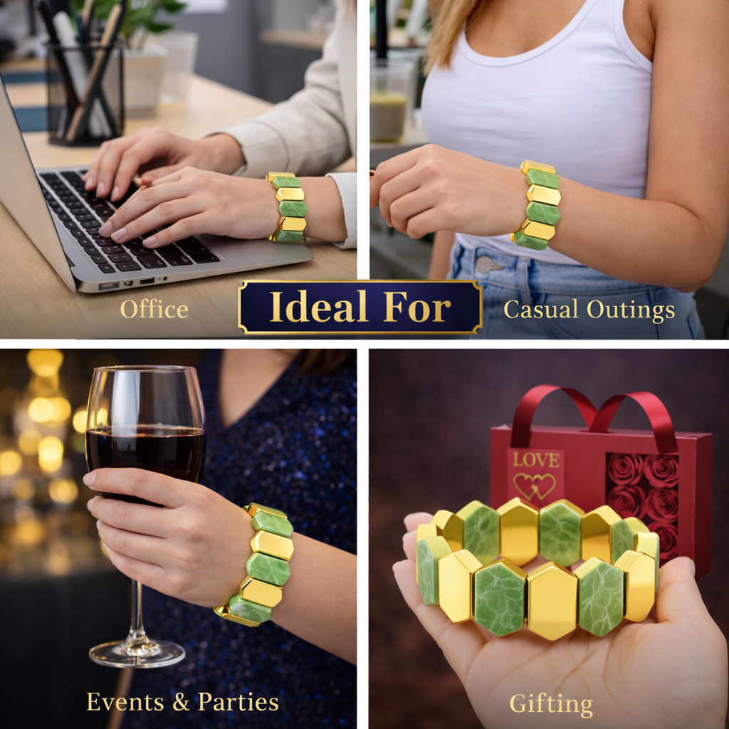 Geometric Resin Stretch Bracelet