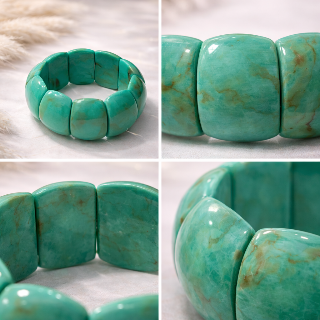 Wide Resin Stretch Bracelet