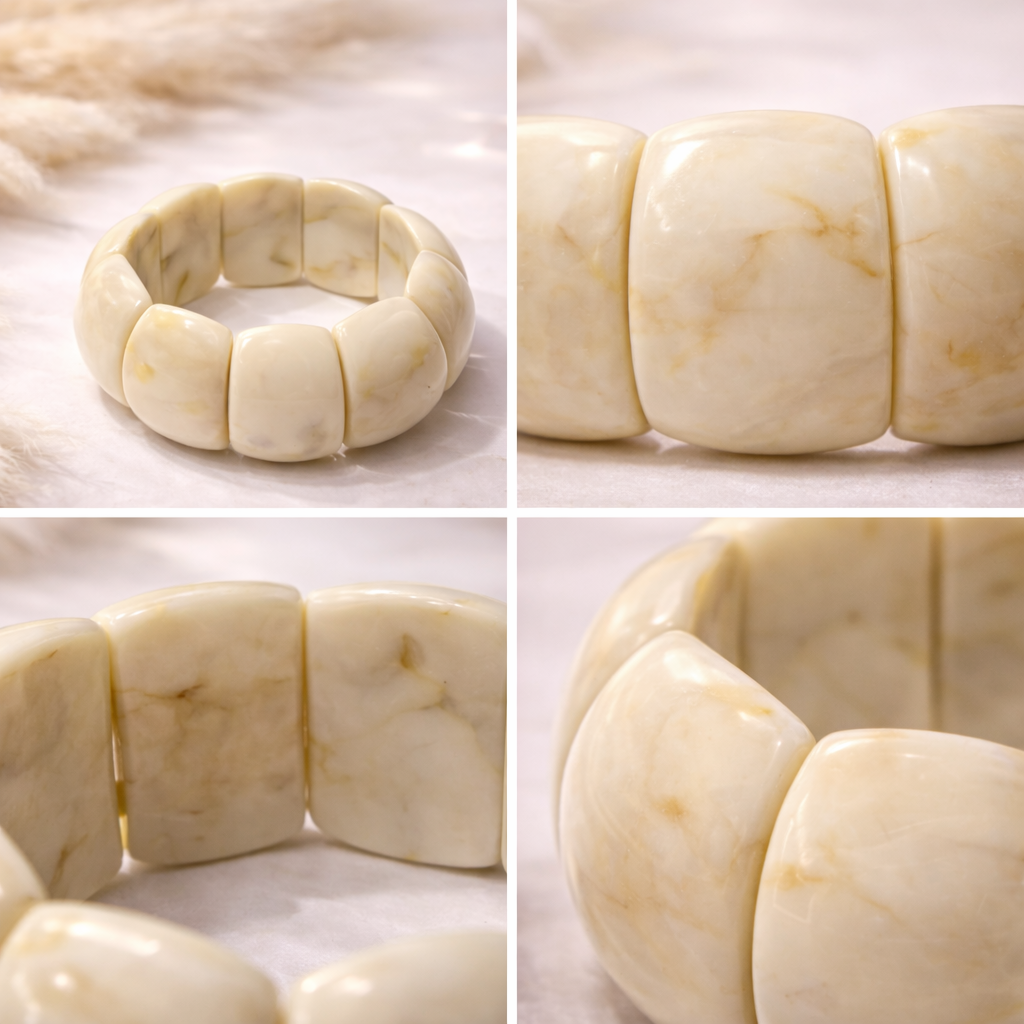 Wide Resin Stretch Bracelet