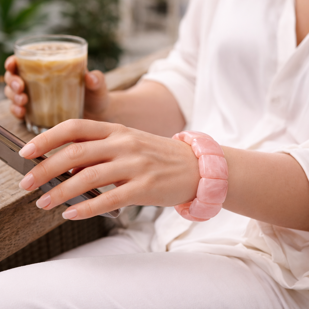 Wide Resin Stretch Bracelet