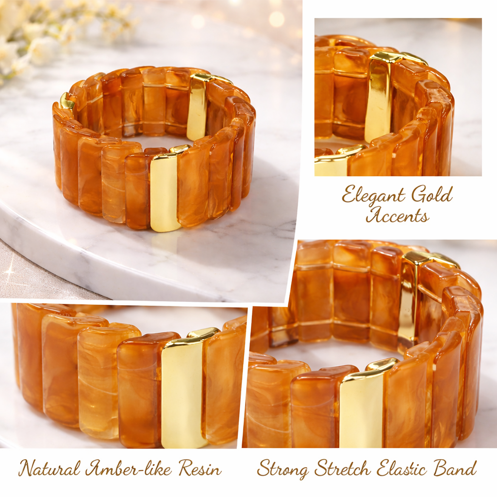 Elegant Stretch Resin Bracelet