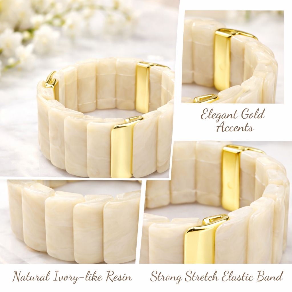 Elegant Stretch Resin Bracelet