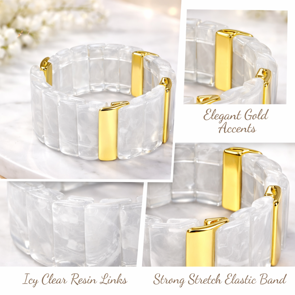 Elegant Stretch Resin Bracelet