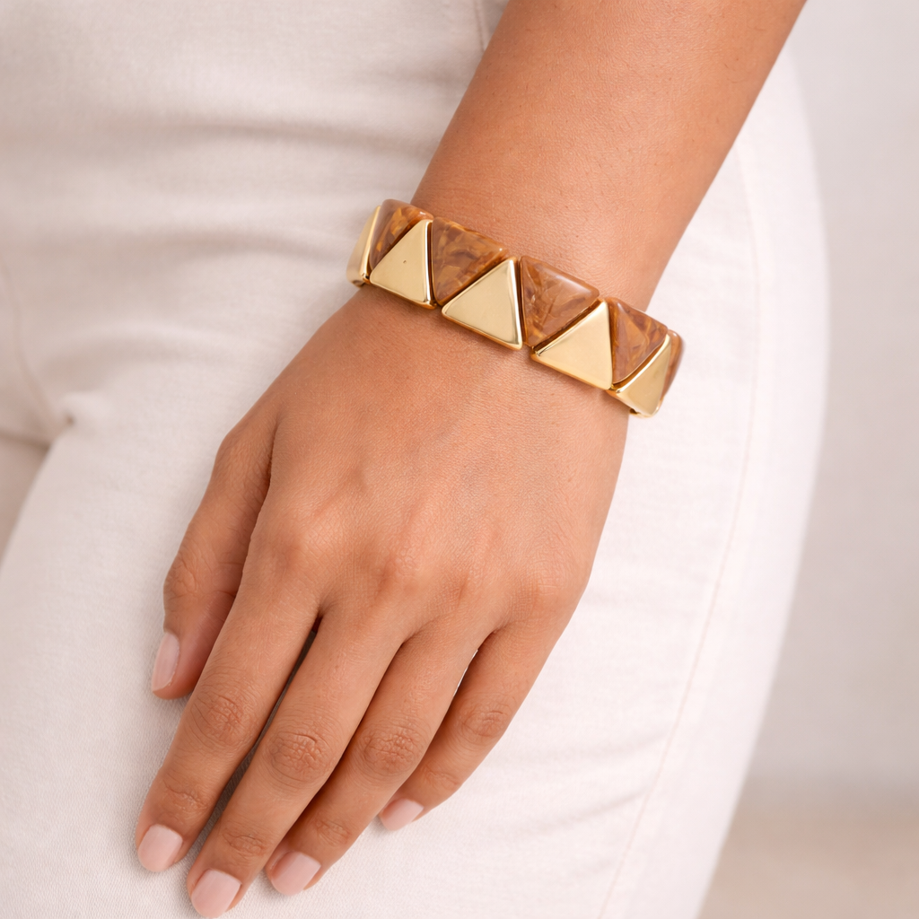 Triangle Resin Stretch Bracelet