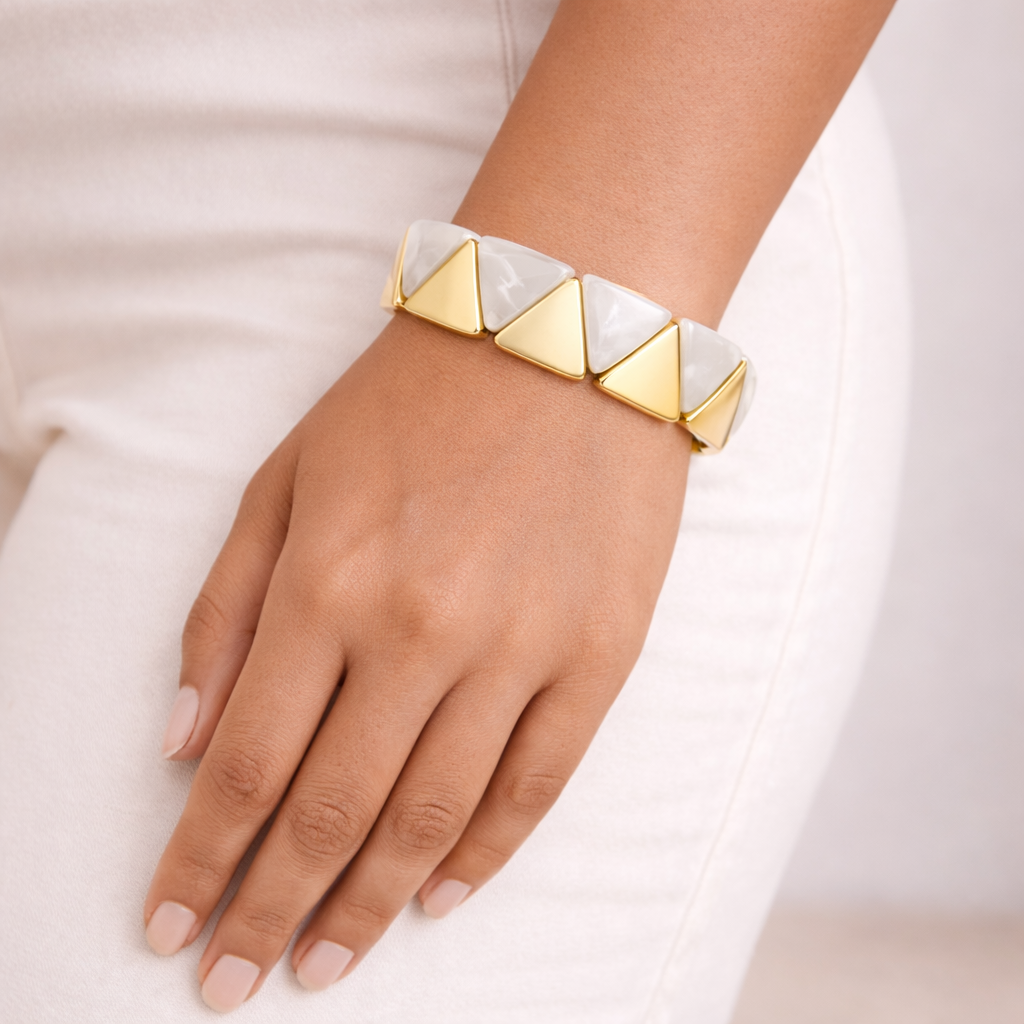 Triangle Resin Stretch Bracelet