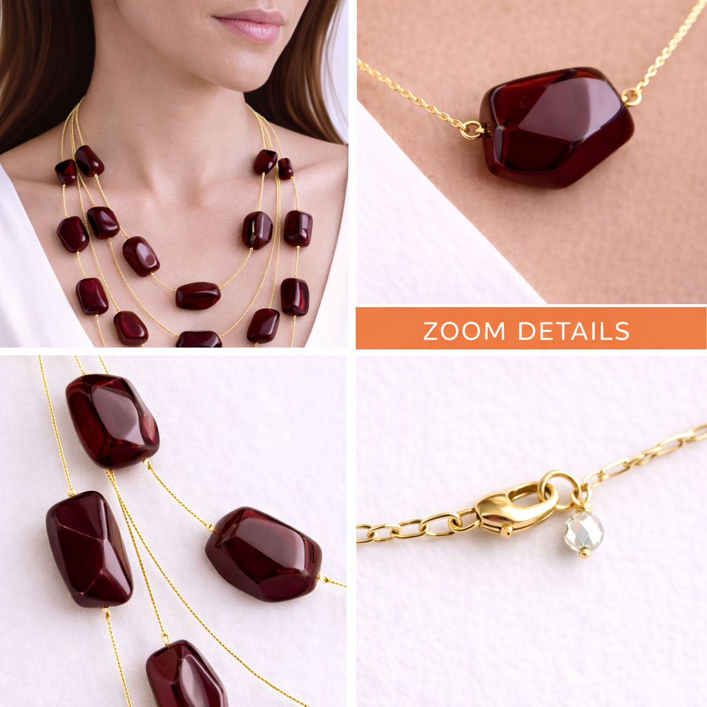 Multi Layer Geometric Stone Necklace
