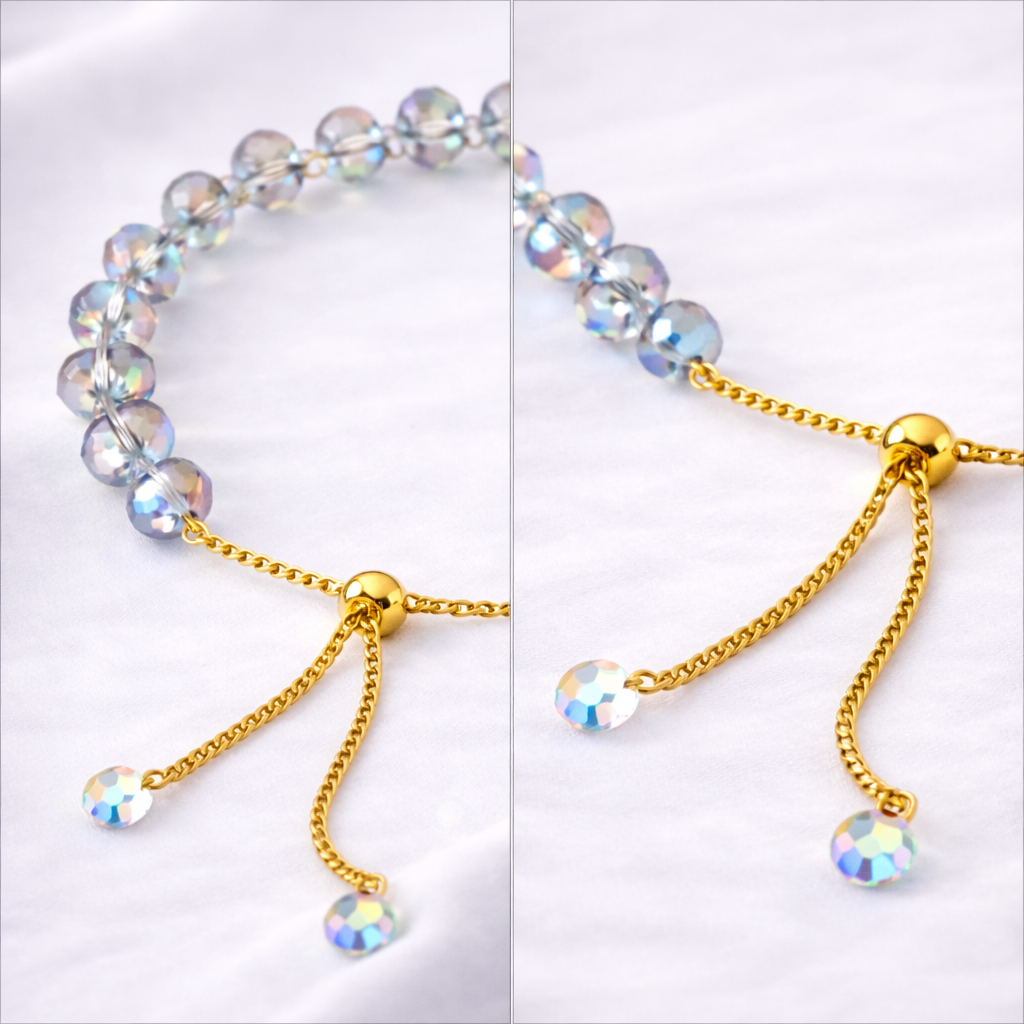 Elegant Gold-Plated Chain with Crystal Detailing