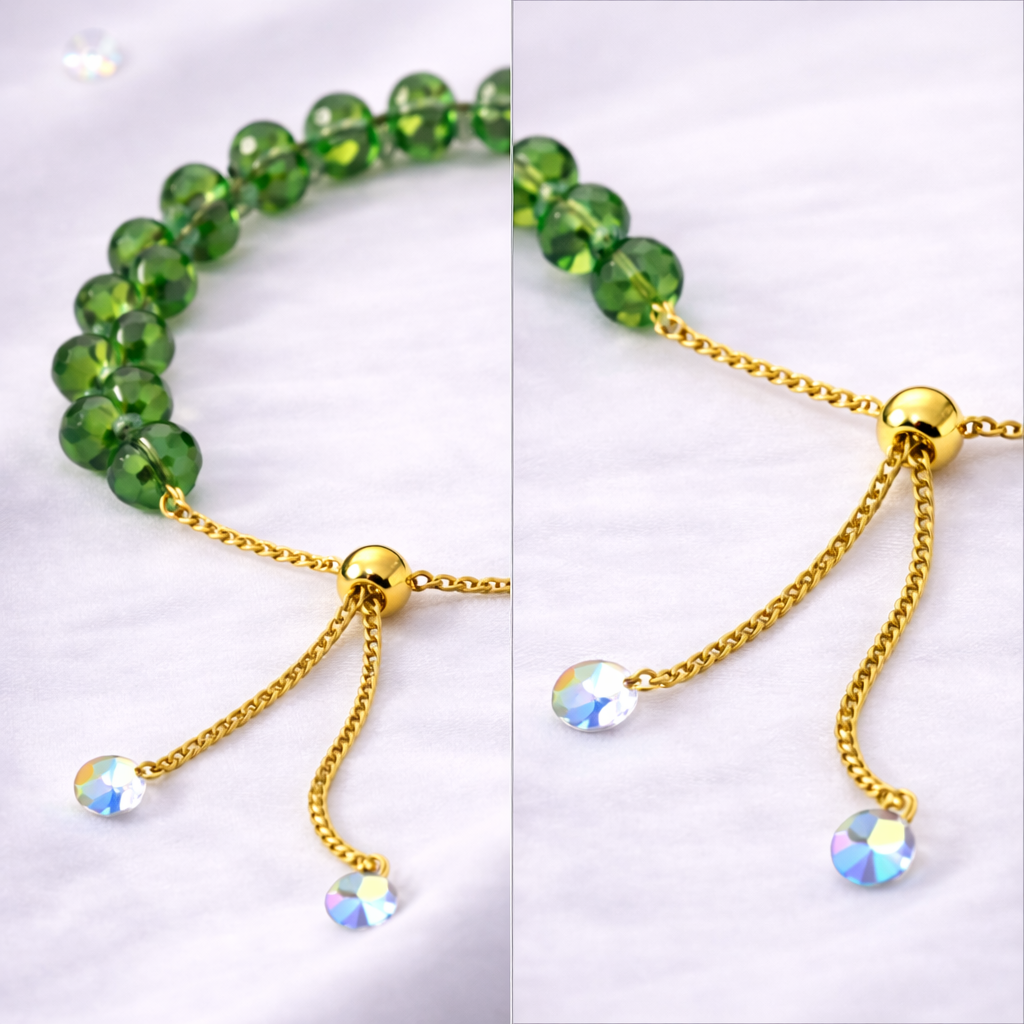 Elegant Gold-Plated Chain with Crystal Detailing