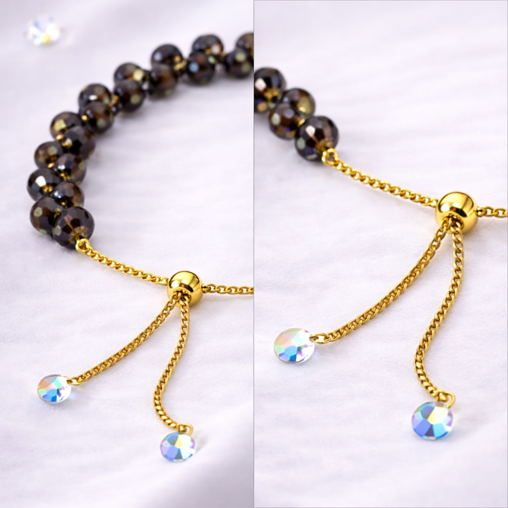 Elegant Gold-Plated Chain with Crystal Detailing