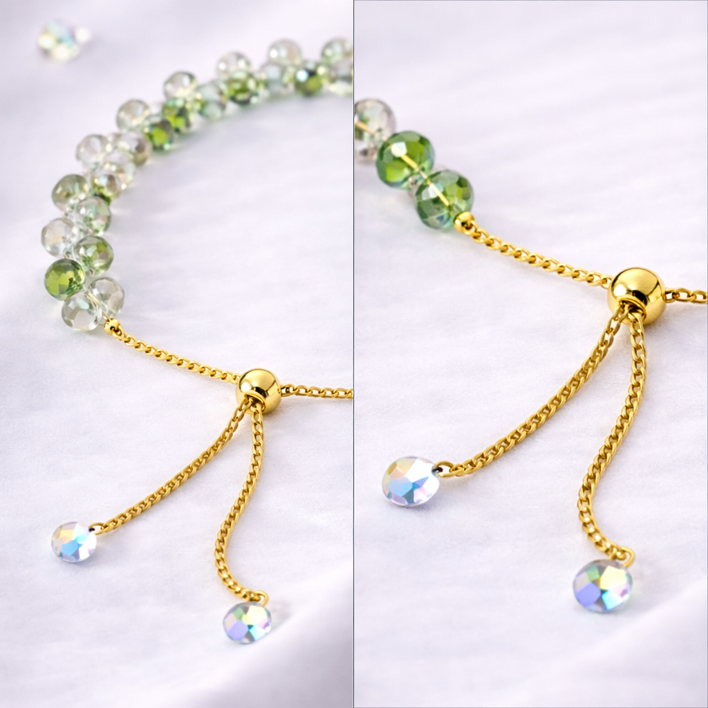 Elegant Gold-Plated Chain with Crystal Detailing