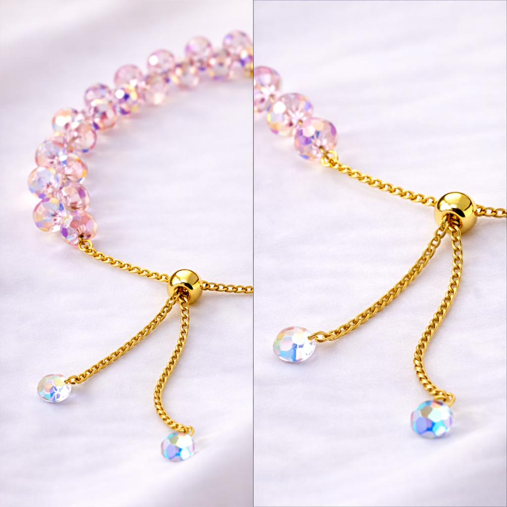 Elegant Gold-Plated Chain with Crystal Detailing