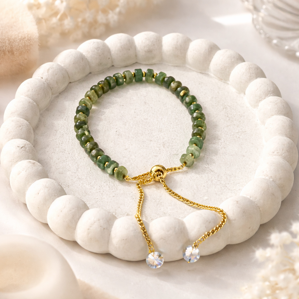 Adjustable Cylindrical Beaded Bracelet