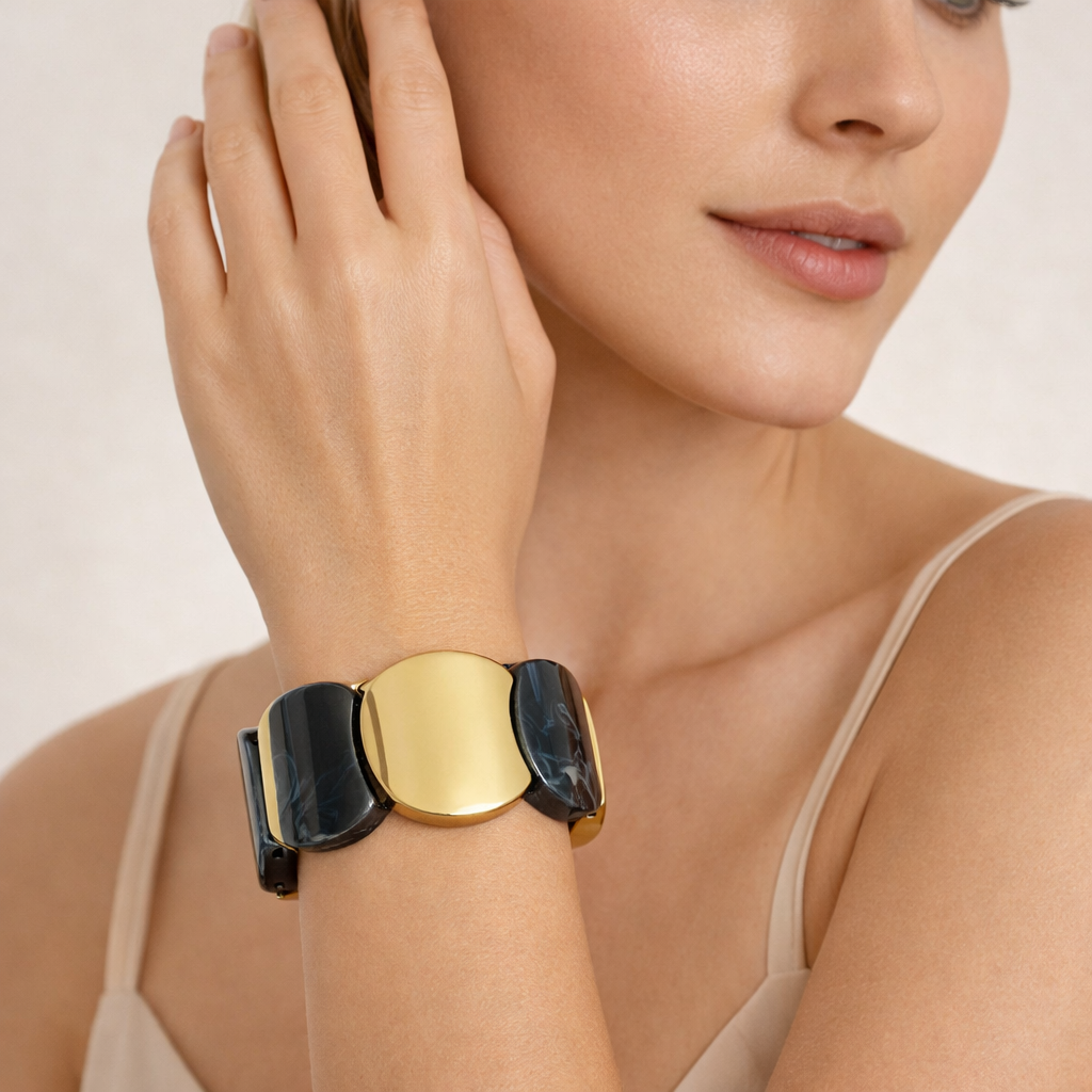 Contemporary Resin Stretch Bracelet