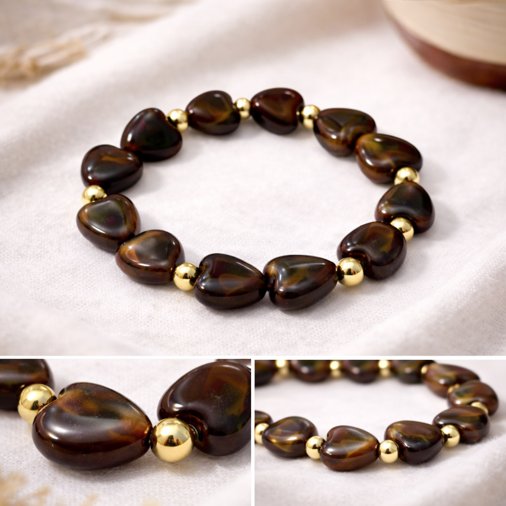Glossy Segment Stretch Bracelet
