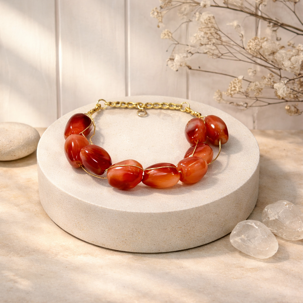 Double Layer Oval Bead Bracelet