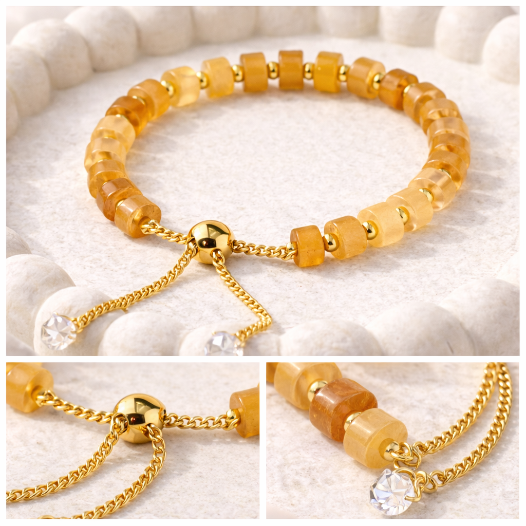 Adjustable Cylindrical Beaded Bracelet