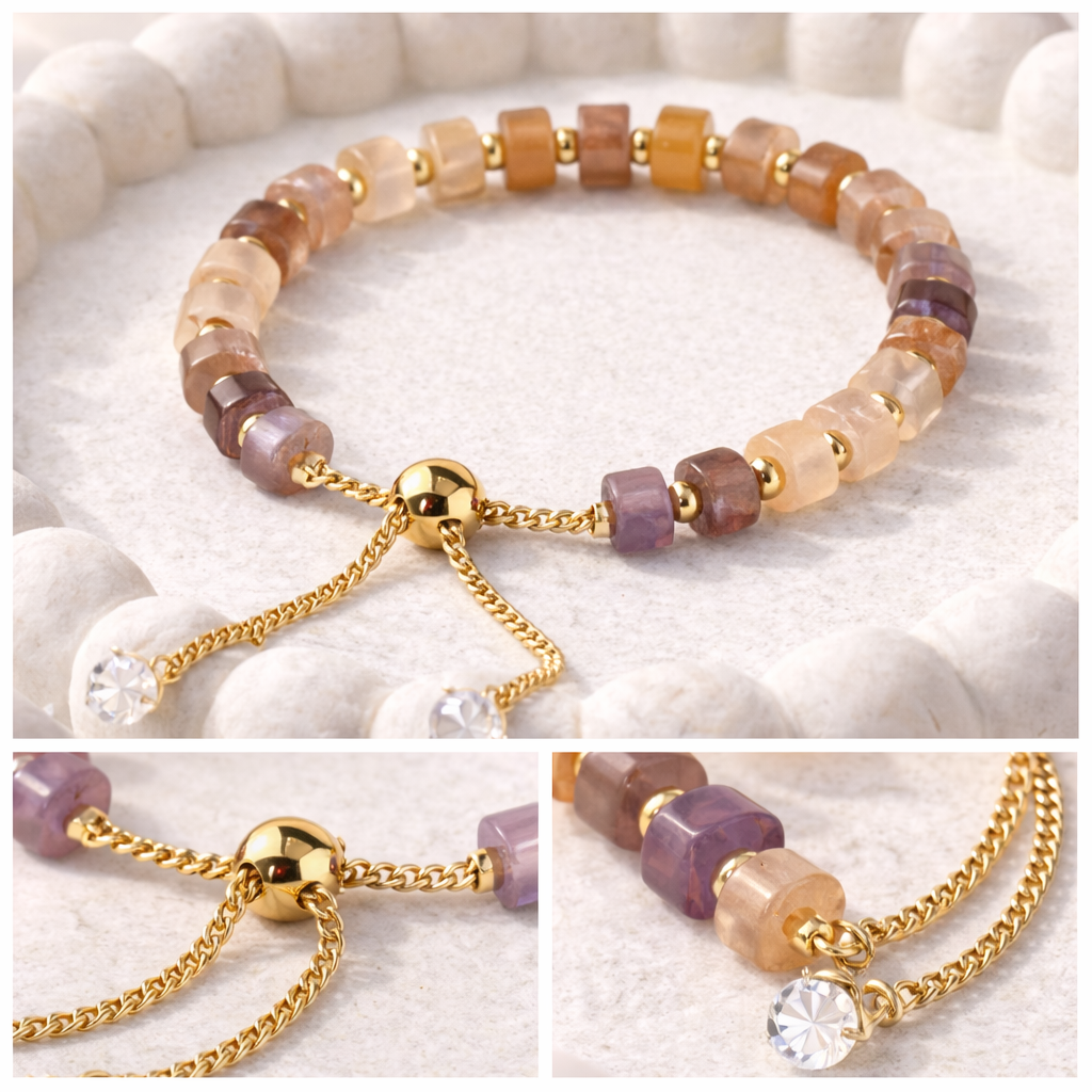Adjustable Cylindrical Beaded Bracelet