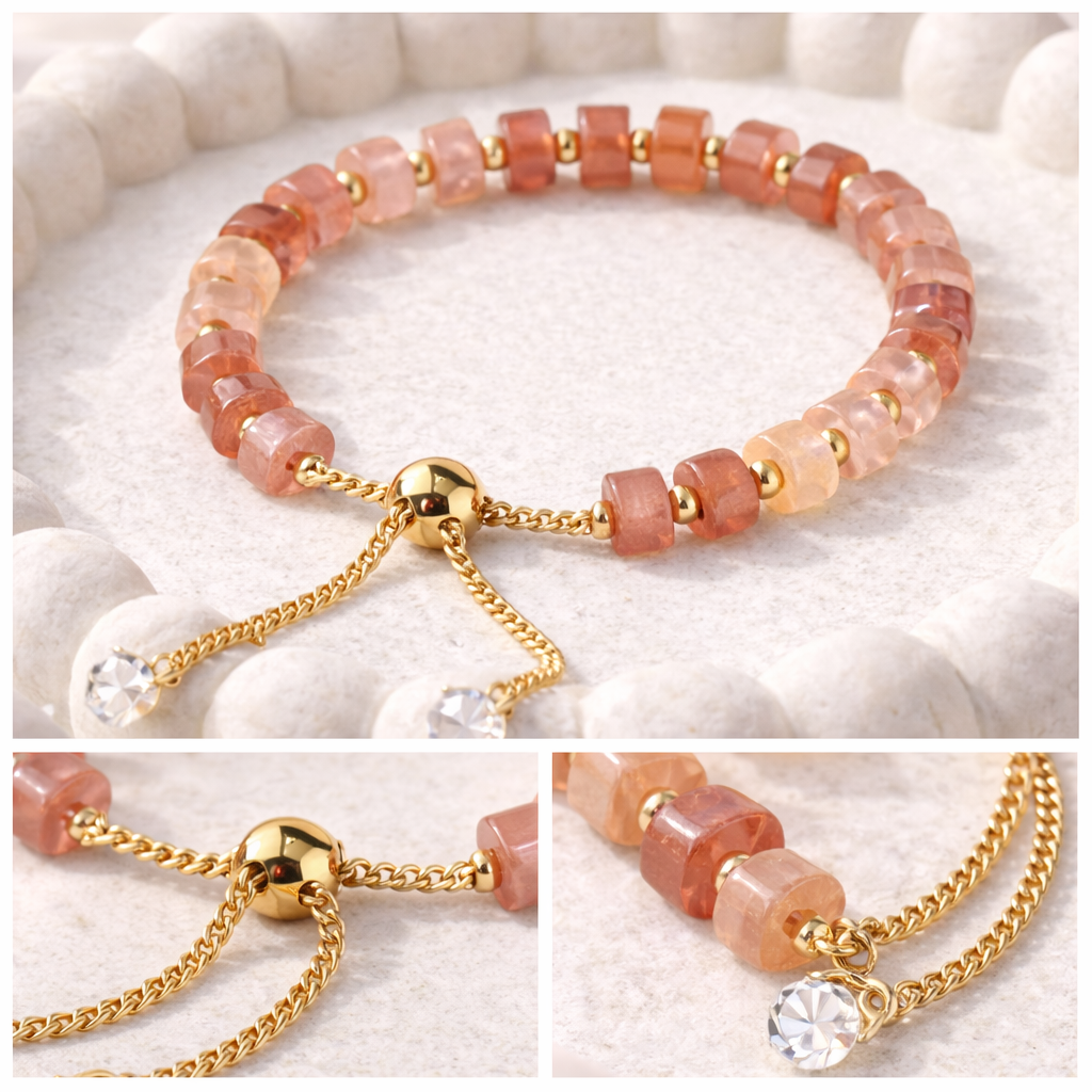 Adjustable Cylindrical Beaded Bracelet