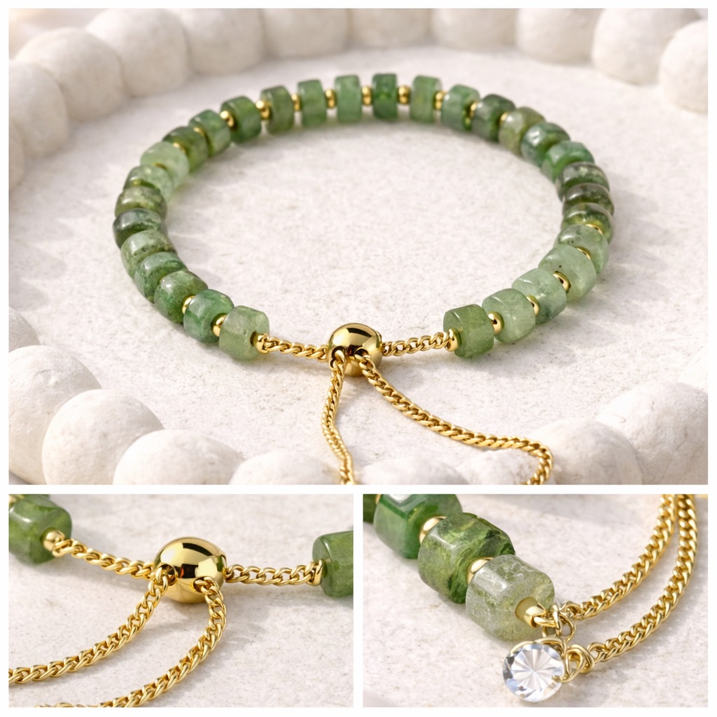 Adjustable Cylindrical Beaded Bracelet