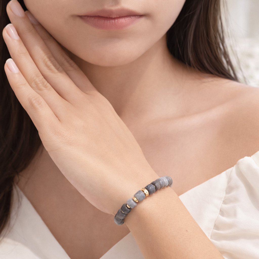 Adjustable Cylindrical Beaded Bracelet