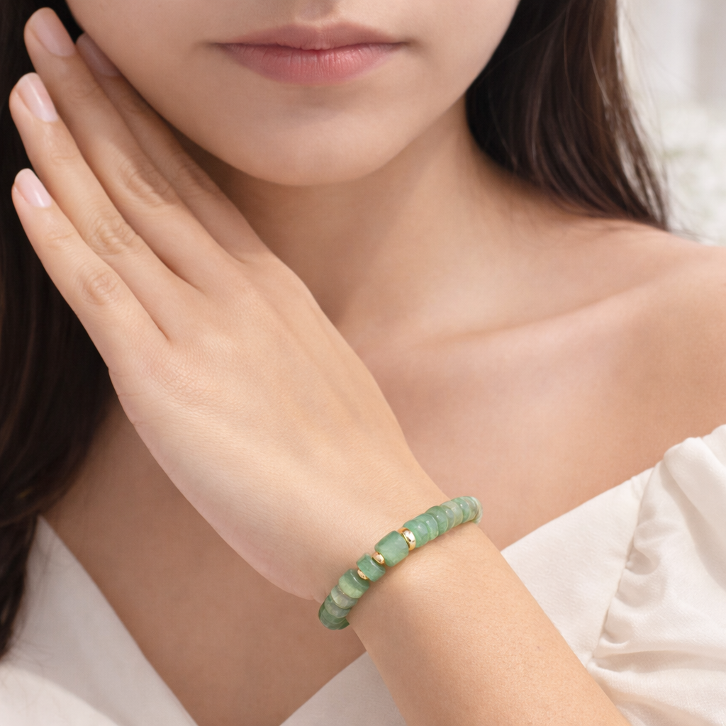 Adjustable Cylindrical Beaded Bracelet