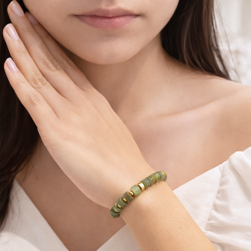 Adjustable Cylindrical Beaded Bracelet