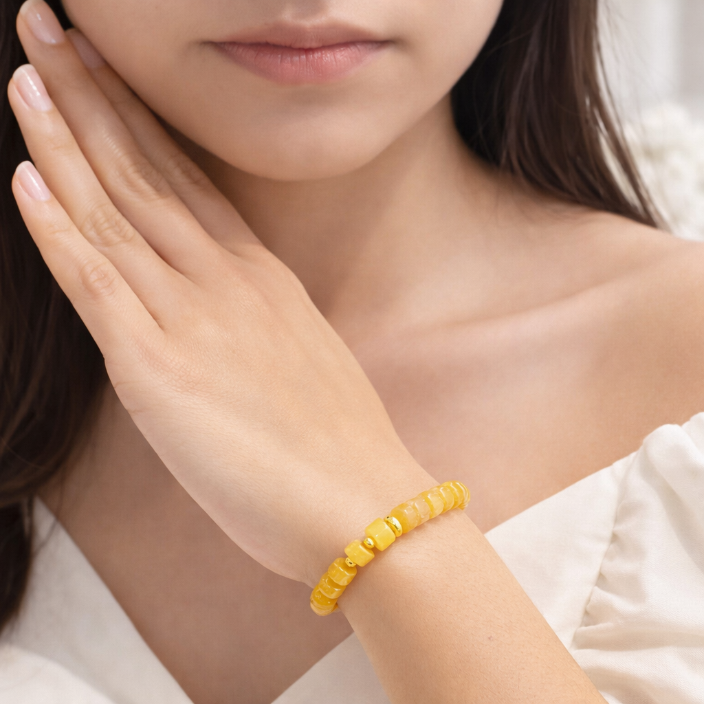 Adjustable Cylindrical Beaded Bracelet