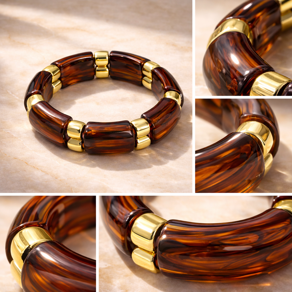Elasticated Resin Bracelet