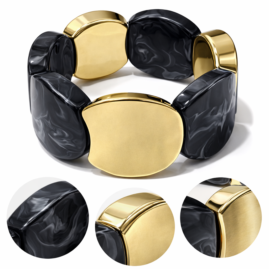Contemporary Resin Stretch Bracelet