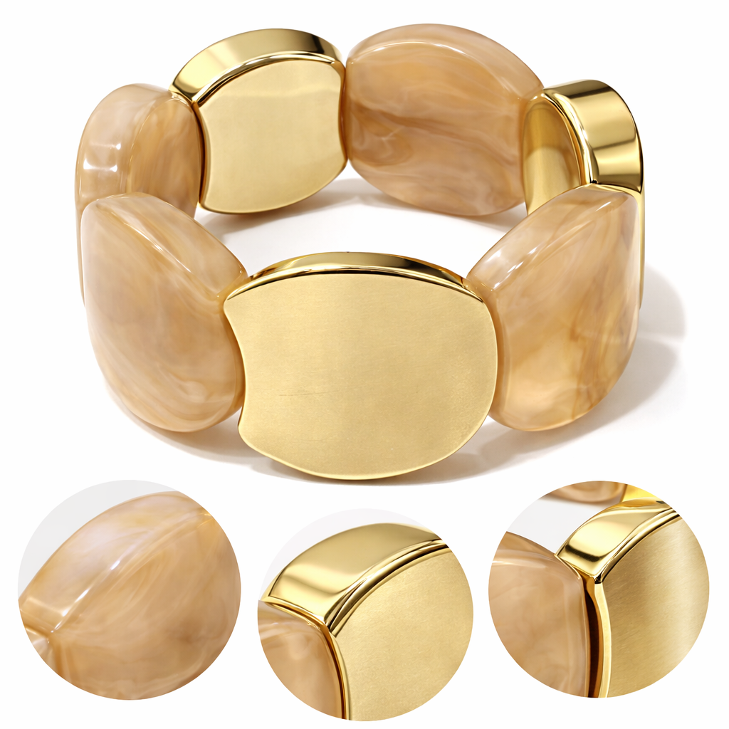 Contemporary Resin Stretch Bracelet