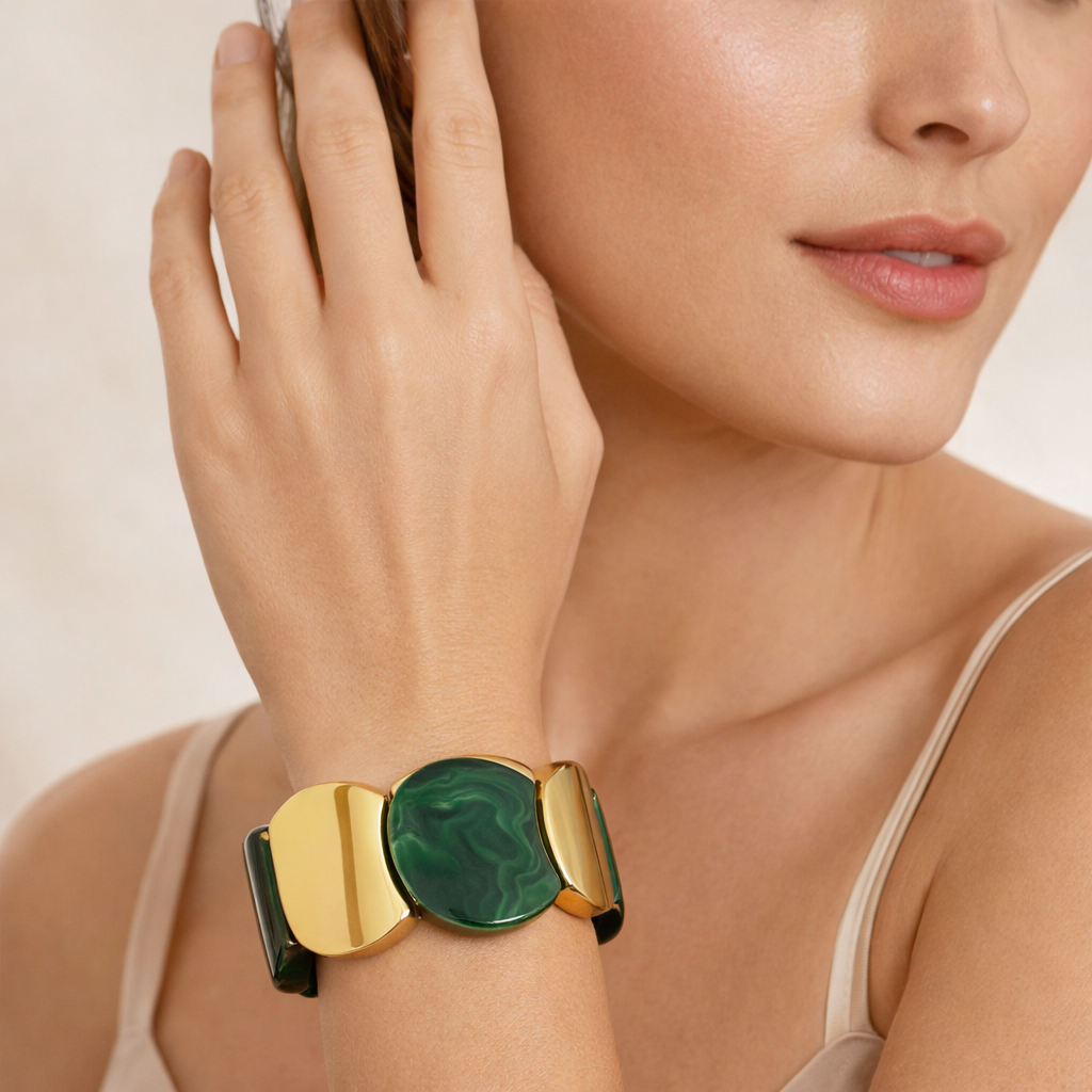 Contemporary Resin Stretch Bracelet