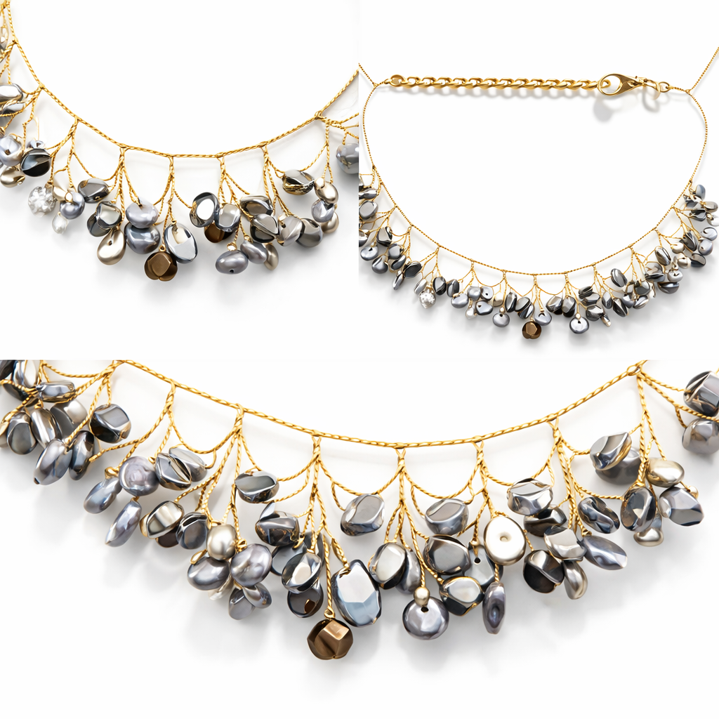 Luxurious Gold Plated Necklace & Bracelet set