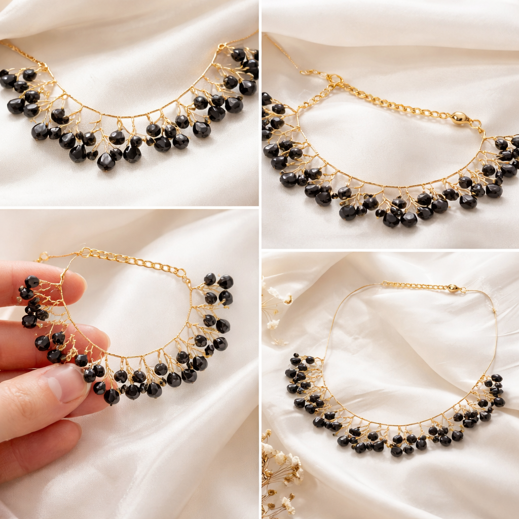 Luxurious Gold Plated Necklace & Bracelet set