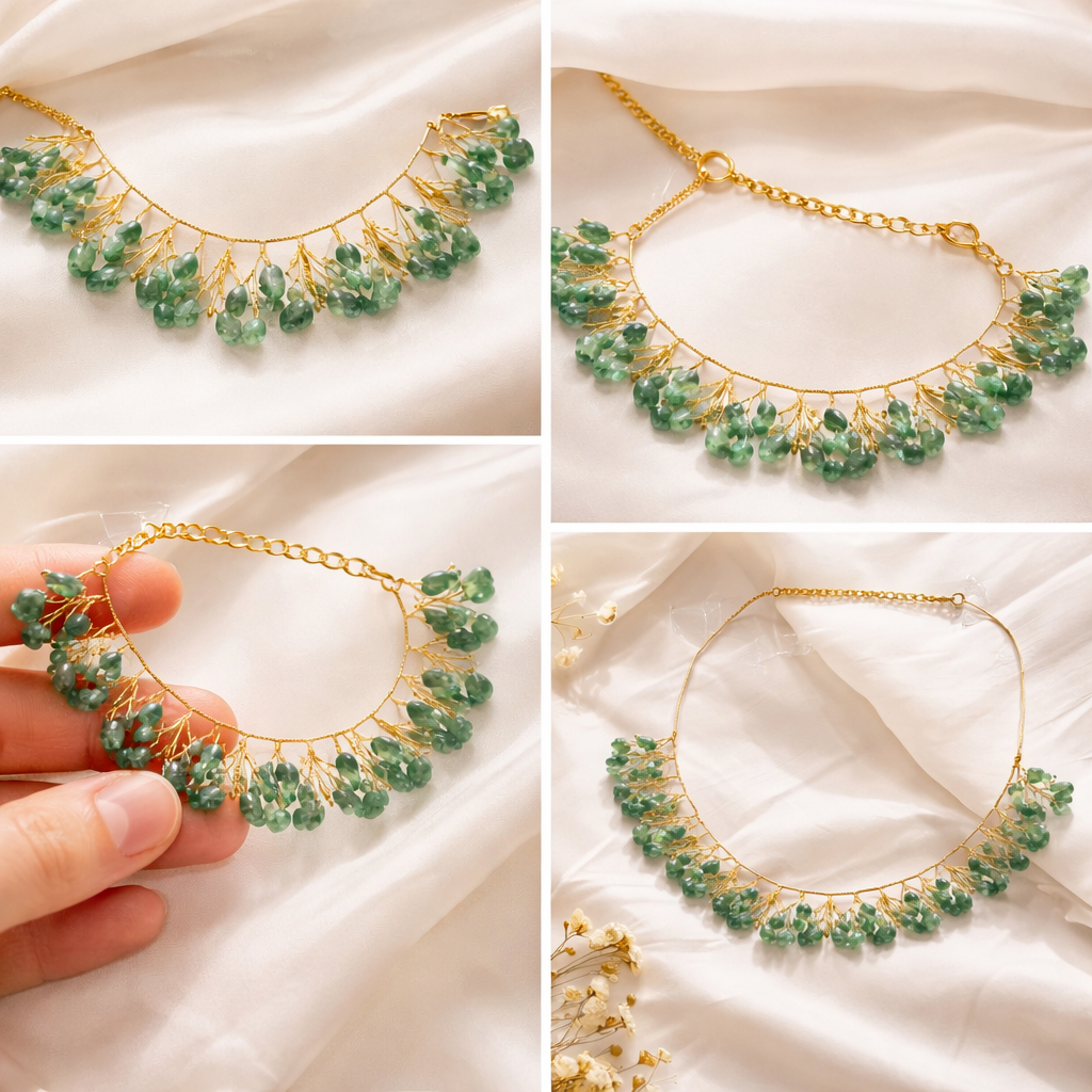 Luxurious Gold Plated Necklace & Bracelet set