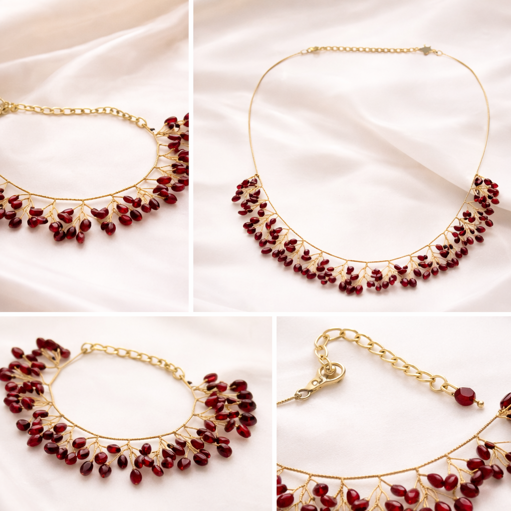 Luxurious Gold Plated Necklace & Bracelet set