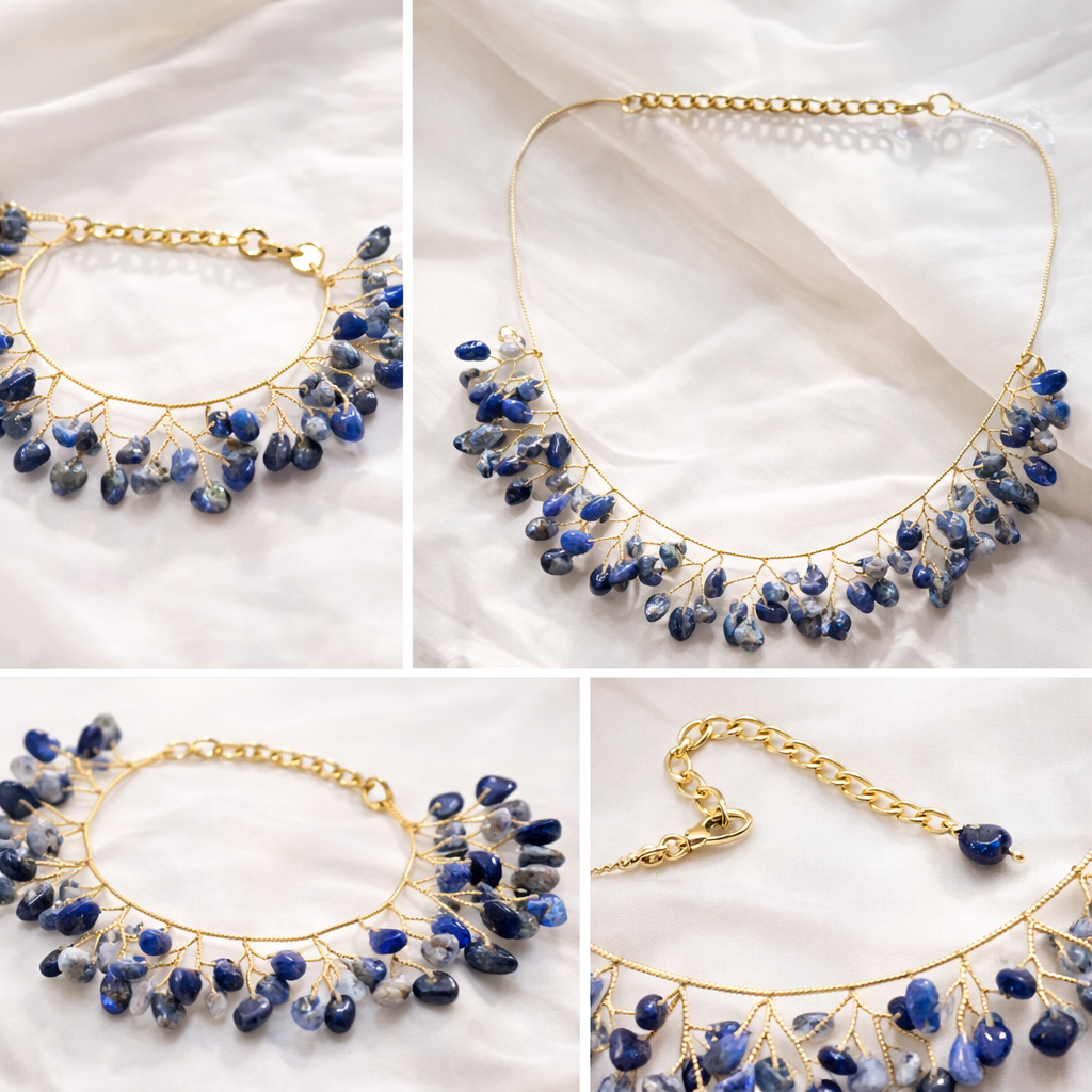 Luxurious Gold Plated Necklace & Bracelet set