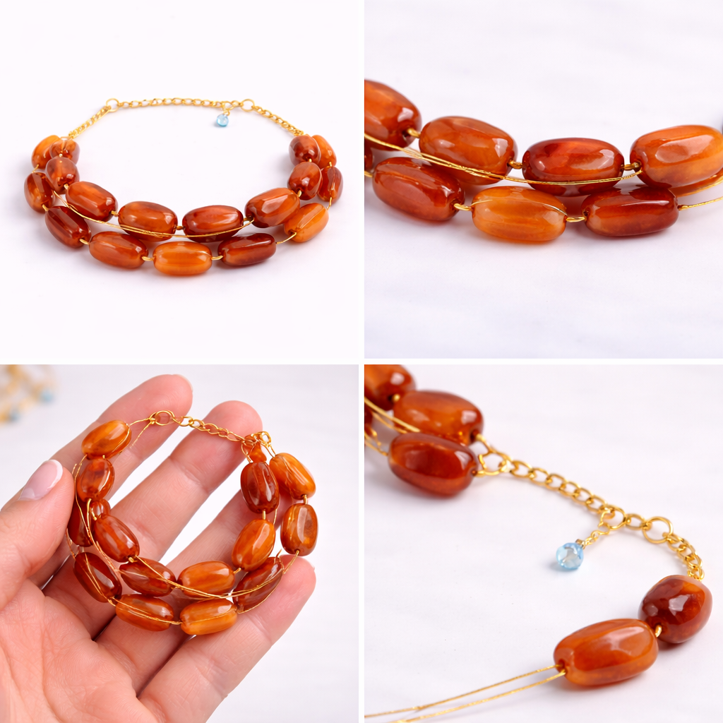 Double Layer Oval Bead Bracelet