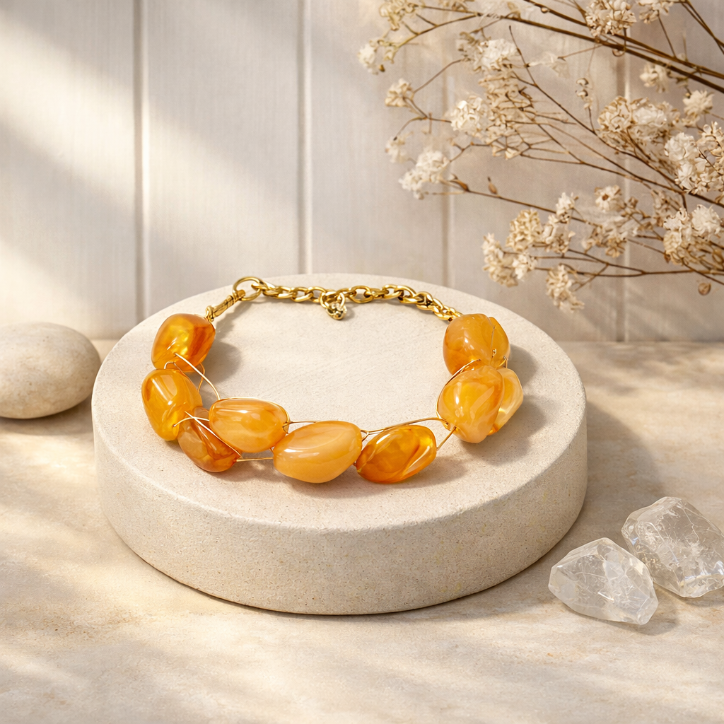 Double Layer Oval Bead Bracelet