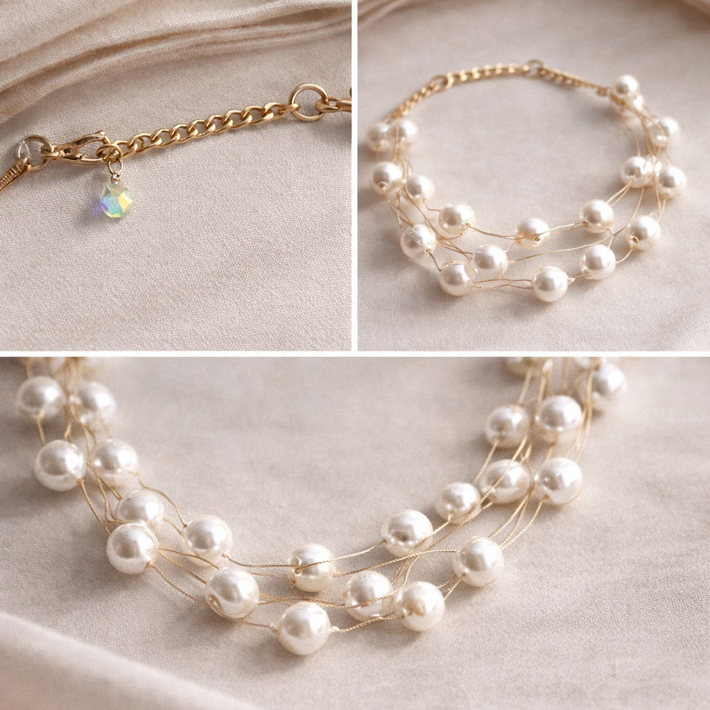 Elegant Gold Plated Necklace & Bracelet Set
