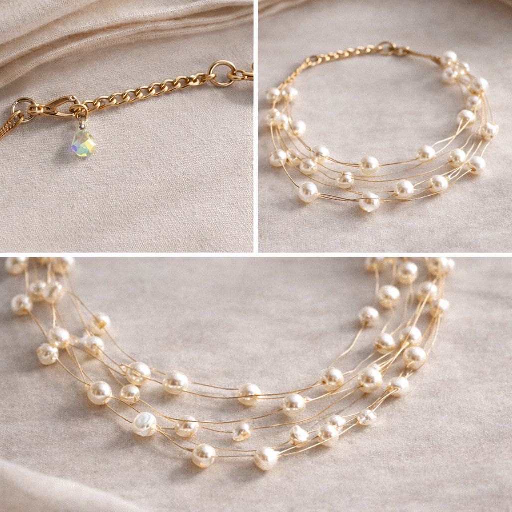 Elegant Gold Plated Necklace & Bracelet Set