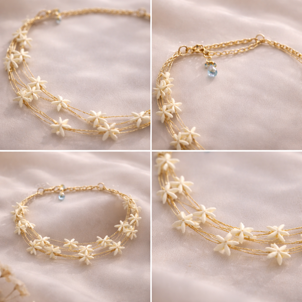 Elegant Gold Plated Necklace & Bracelet Set