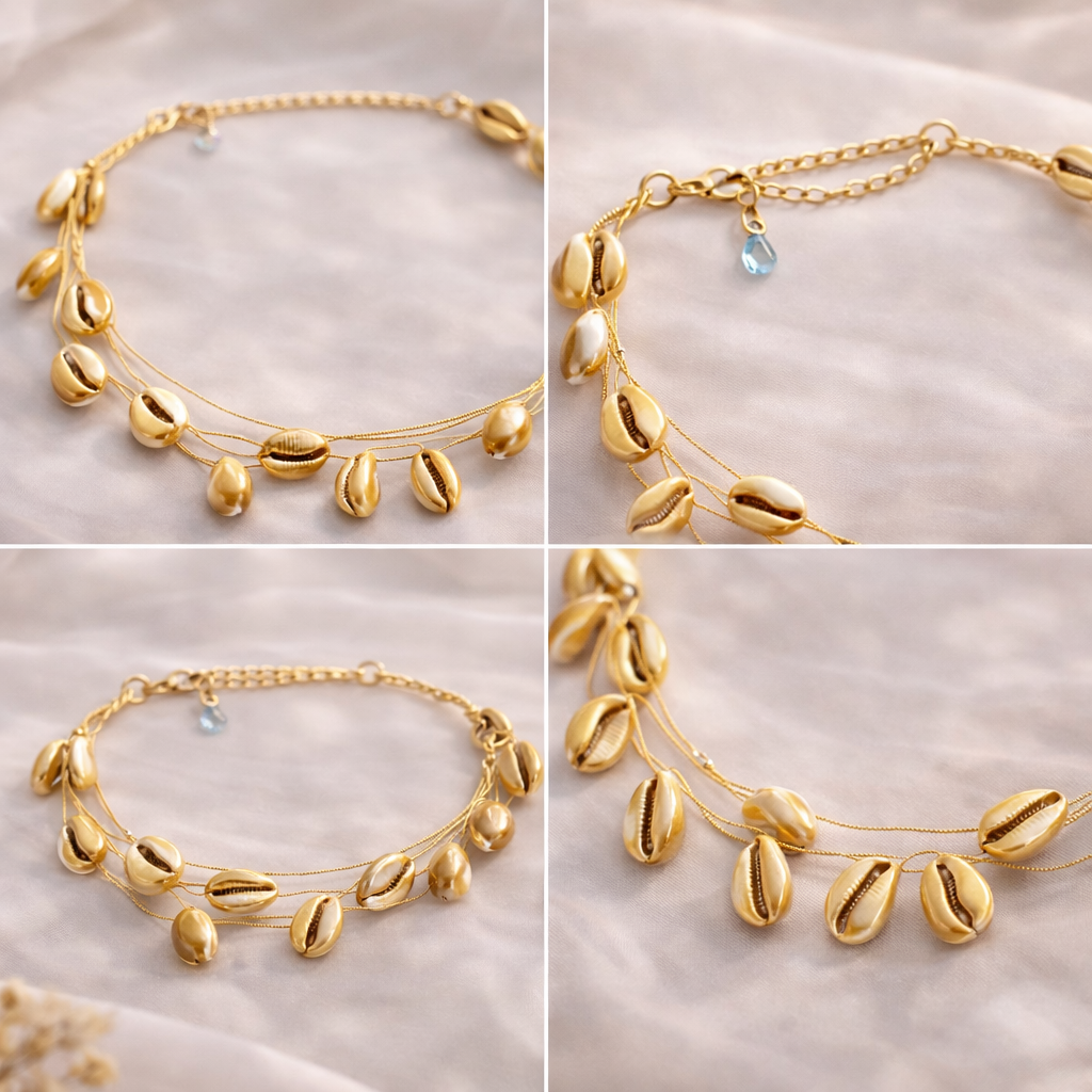 Elegant Gold Plated Necklace & Bracelet Set
