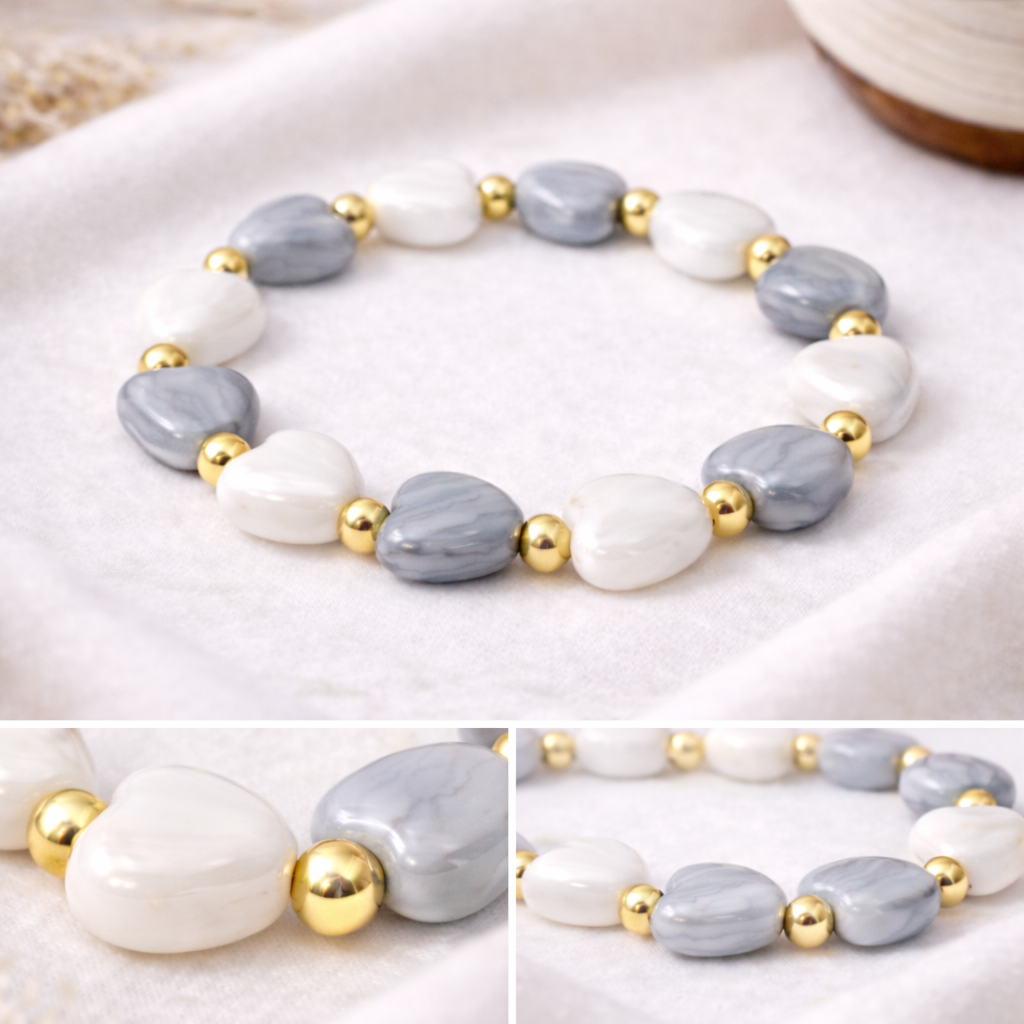 Glossy Segment Stretch Bracelet