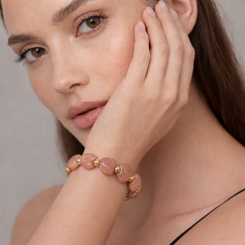 Glossy Segment Stretch Bracelet